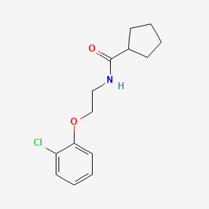 molecular formula C14H18ClNO2 B5500497 N-[2-(2-chlorophenoxy)ethyl]cyclopentanecarboxamide 