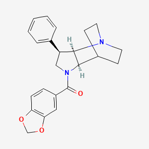 molecular formula C23H24N2O3 B5500582 (3R*,3aR*,7aR*)-1-(1,3-benzodioxol-5-ylcarbonyl)-3-phenyloctahydro-4,7-ethanopyrrolo[3,2-b]pyridine 
