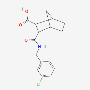 molecular formula C16H18ClNO3 B5500607 3-{[(3-chlorobenzyl)amino]carbonyl}bicyclo[2.2.1]heptane-2-carboxylic acid 