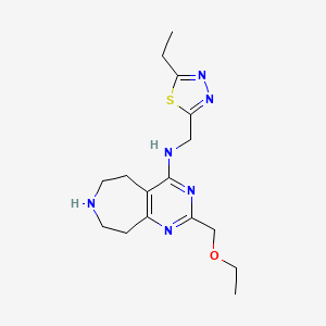 2-(ethoxymethyl)-N-[(5-ethyl-1,3,4-thiadiazol-2-yl)methyl]-6,7,8,9-tetrahydro-5H-pyrimido[4,5-d]azepin-4-amine dihydrochloride