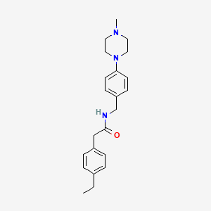 molecular formula C22H29N3O B5500747 2-(4-ethylphenyl)-N-[4-(4-methyl-1-piperazinyl)benzyl]acetamide 