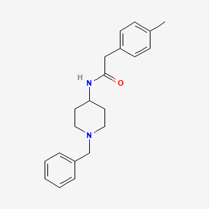molecular formula C21H26N2O B5500764 N-(1-benzyl-4-piperidinyl)-2-(4-methylphenyl)acetamide 