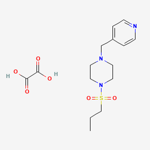 molecular formula C15H23N3O6S B5500771 1-(丙磺酰基)-4-(4-吡啶基甲基)哌嗪草酸盐 