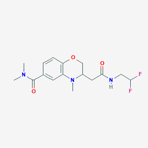 3-{2-[(2,2-difluoroethyl)amino]-2-oxoethyl}-N,N,4-trimethyl-3,4-dihydro-2H-1,4-benzoxazine-6-carboxamide