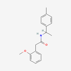 molecular formula C18H21NO2 B5500792 2-(2-methoxyphenyl)-N-[1-(4-methylphenyl)ethyl]acetamide 