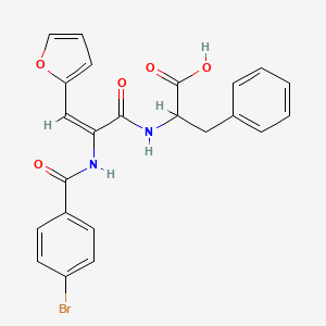 molecular formula C23H19BrN2O5 B5500821 N-[2-[(4-bromobenzoyl)amino]-3-(2-furyl)acryloyl]phenylalanine 