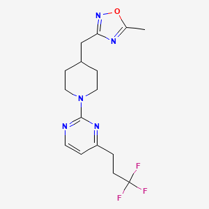 2-{4-[(5-methyl-1,2,4-oxadiazol-3-yl)methyl]piperidin-1-yl}-4-(3,3,3-trifluoropropyl)pyrimidine