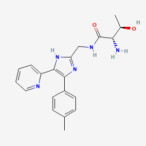 molecular formula C20H23N5O2 B5500834 N~1~-{[4-(4-methylphenyl)-5-(2-pyridinyl)-1H-imidazol-2-yl]methyl}-L-threoninamide hydrochloride 