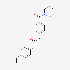 molecular formula C22H26N2O2 B5500853 2-(4-乙基苯基)-N-[4-(1-哌啶基羰基)苯基]乙酰胺 