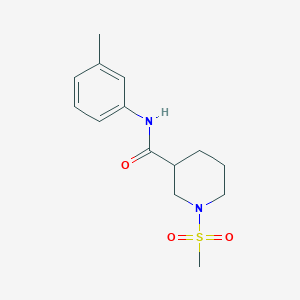 molecular formula C14H20N2O3S B5500874 N-(3-甲基苯基)-1-(甲磺酰基)-3-哌啶甲酰胺 