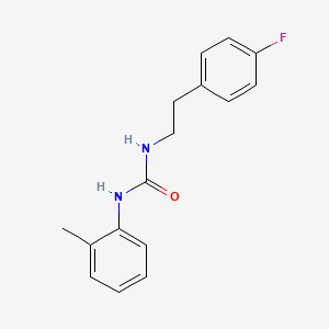 molecular formula C16H17FN2O B5500878 N-[2-(4-fluorophenyl)ethyl]-N'-(2-methylphenyl)urea 