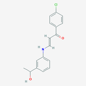 1-(4-chlorophenyl)-3-{[3-(1-hydroxyethyl)phenyl]amino}-2-propen-1-one