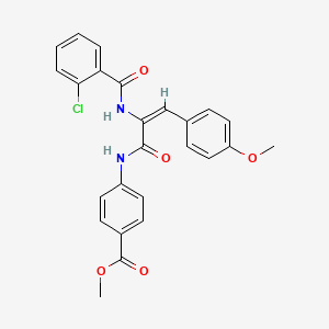 methyl 4-{[2-[(2-chlorobenzoyl)amino]-3-(4-methoxyphenyl)acryloyl]amino}benzoate