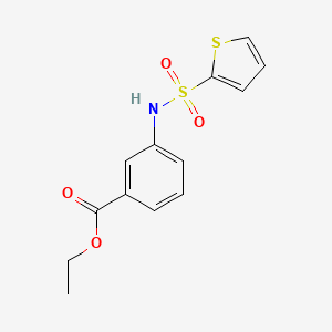 molecular formula C13H13NO4S2 B5500914 ethyl 3-[(2-thienylsulfonyl)amino]benzoate CAS No. 849409-89-8