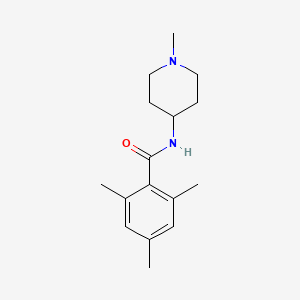 molecular formula C16H24N2O B5500930 2,4,6-三甲基-N-(1-甲基-4-哌啶基)苯甲酰胺 