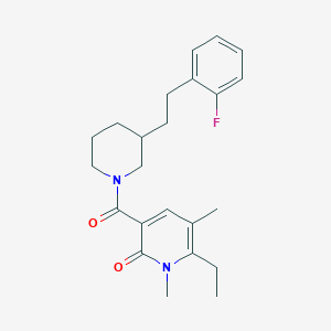 6-ethyl-3-({3-[2-(2-fluorophenyl)ethyl]-1-piperidinyl}carbonyl)-1,5-dimethyl-2(1H)-pyridinone