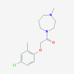 molecular formula C15H21ClN2O2 B5500933 1-[(4-氯-2-甲基苯氧基)乙酰基]-4-甲基-1,4-二氮杂环戊烷 