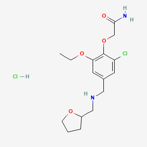 molecular formula C16H24Cl2N2O4 B5500975 2-(2-chloro-6-ethoxy-4-{[(tetrahydro-2-furanylmethyl)amino]methyl}phenoxy)acetamide hydrochloride 