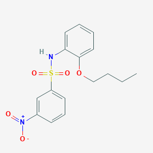 molecular formula C16H18N2O5S B5500979 N-(2-丁氧基苯基)-3-硝基苯磺酰胺 