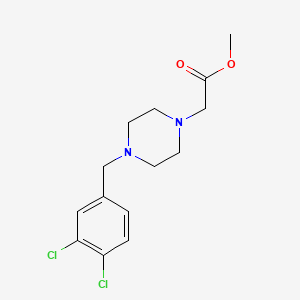 molecular formula C14H18Cl2N2O2 B5500981 methyl [4-(3,4-dichlorobenzyl)-1-piperazinyl]acetate 