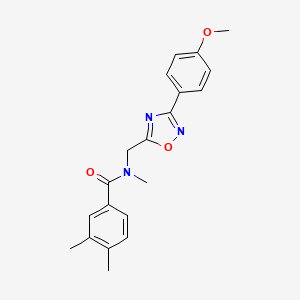 molecular formula C20H21N3O3 B5500996 N-{[3-(4-methoxyphenyl)-1,2,4-oxadiazol-5-yl]methyl}-N,3,4-trimethylbenzamide 