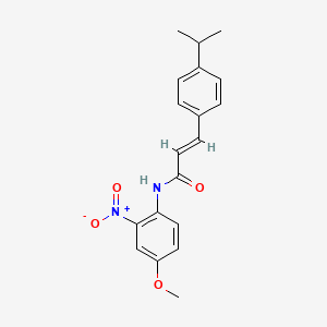 molecular formula C19H20N2O4 B5501000 3-(4-异丙苯基)-N-(4-甲氧基-2-硝基苯基)丙烯酰胺 