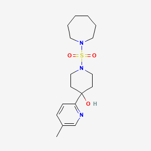 1-(azepan-1-ylsulfonyl)-4-(5-methylpyridin-2-yl)piperidin-4-ol