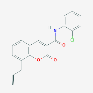 molecular formula C19H14ClNO3 B5501051 8-烯丙基-N-(2-氯苯基)-2-氧代-2H-色烯-3-甲酰胺 