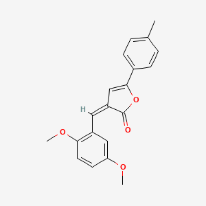 molecular formula C20H18O4 B5501069 3-(2,5-二甲氧基亚苄基)-5-(4-甲基苯基)-2(3H)-呋喃酮 