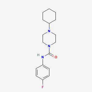 4-cyclohexyl-N-(4-fluorophenyl)-1-piperazinecarboxamide