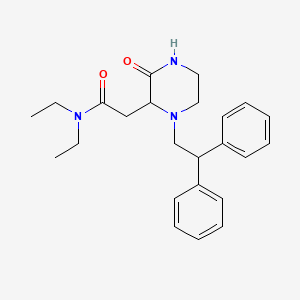 molecular formula C24H31N3O2 B5501101 2-[1-(2,2-diphenylethyl)-3-oxo-2-piperazinyl]-N,N-diethylacetamide 