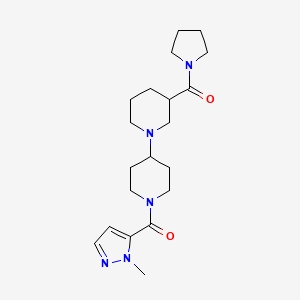 molecular formula C20H31N5O2 B5501102 1'-[(1-methyl-1H-pyrazol-5-yl)carbonyl]-3-(pyrrolidin-1-ylcarbonyl)-1,4'-bipiperidine 