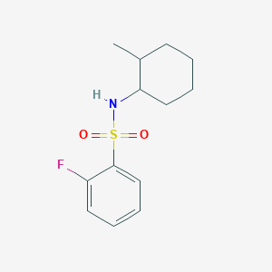 molecular formula C13H18FNO2S B5501105 2-氟代-N-(2-甲基环己基)苯磺酰胺 