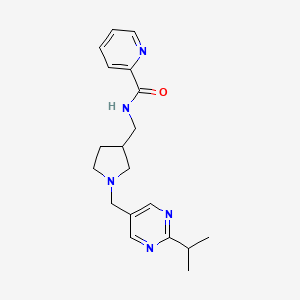 molecular formula C19H25N5O B5501125 N-({1-[(2-isopropylpyrimidin-5-yl)methyl]pyrrolidin-3-yl}methyl)pyridine-2-carboxamide 