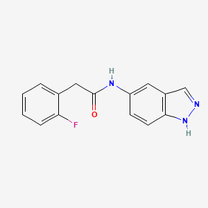 molecular formula C15H12FN3O B5501142 2-(2-fluorophenyl)-N-1H-indazol-5-ylacetamide 