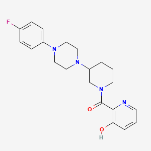 molecular formula C21H25FN4O2 B5501196 2-({3-[4-(4-fluorophenyl)-1-piperazinyl]-1-piperidinyl}carbonyl)-3-pyridinol 