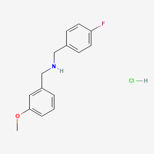 molecular formula C15H17ClFNO B5501209 (4-fluorobenzyl)(3-methoxybenzyl)amine hydrochloride 