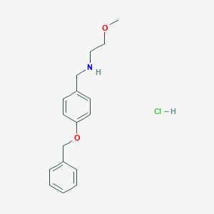 molecular formula C17H22ClNO2 B5501223 盐酸 N-[4-(苯甲氧基)苄基]-2-甲氧基乙胺 