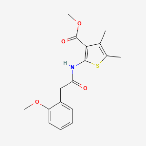 molecular formula C17H19NO4S B5501276 methyl 2-{[(2-methoxyphenyl)acetyl]amino}-4,5-dimethyl-3-thiophenecarboxylate 