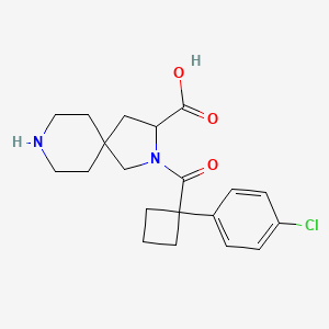 2-{[1-(4-chlorophenyl)cyclobutyl]carbonyl}-2,8-diazaspiro[4.5]decane-3-carboxylic acid