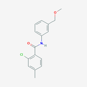 molecular formula C16H16ClNO2 B5501328 2-氯-N-[3-(甲氧基甲基)苯基]-4-甲基苯甲酰胺 