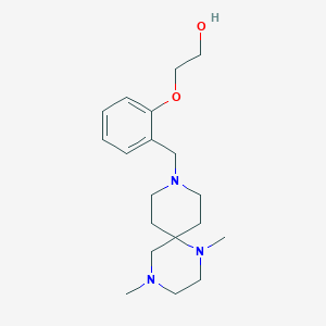 molecular formula C19H31N3O2 B5501366 2-{2-[(1,4-二甲基-1,4,9-三氮杂螺[5.5]十一-9-基)甲基]苯氧基}乙醇 