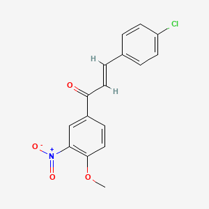 molecular formula C16H12ClNO4 B5501384 3-(4-氯苯基)-1-(4-甲氧基-3-硝基苯基)-2-丙烯-1-酮 