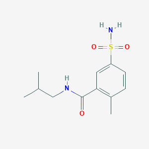molecular formula C12H18N2O3S B5501394 5-(aminosulfonyl)-N-isobutyl-2-methylbenzamide 
