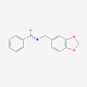 molecular formula C15H13NO2 B055014 N-Benzylidene-3,4-(methylenedioxy)benzylamine CAS No. 112776-37-1
