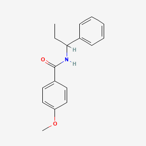 molecular formula C17H19NO2 B5501441 4-methoxy-N-(1-phenylpropyl)benzamide 