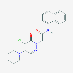 molecular formula C21H21ClN4O2 B5501444 2-[5-chloro-6-oxo-4-(1-piperidinyl)-1(6H)-pyridazinyl]-N-1-naphthylacetamide 