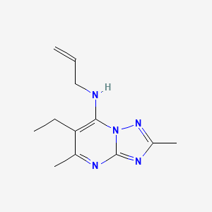 molecular formula C12H17N5 B5501479 N-allyl-6-ethyl-2,5-dimethyl[1,2,4]triazolo[1,5-a]pyrimidin-7-amine 