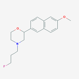 molecular formula C18H22FNO2 B5501486 4-(3-fluoropropyl)-2-(6-methoxy-2-naphthyl)morpholine 