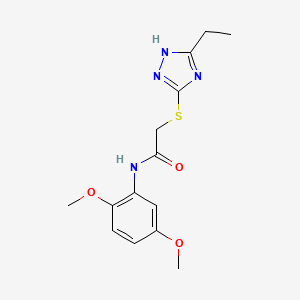 molecular formula C14H18N4O3S B5501609 N-(2,5-dimethoxyphenyl)-2-[(5-ethyl-4H-1,2,4-triazol-3-yl)thio]acetamide 